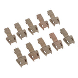 Maxbell 10 Pieces Plastic Zipper Puller End Lock Zip Pull End for 3-4mm Cord Brown