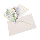 Maxbell Pop up Flower Greeting Card Anniversary for Valentines Mom Family Blue