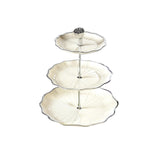 Maxbell food rack stand to Clean Cupcake Stand for Fruits dessert Countertop L 3 tier white