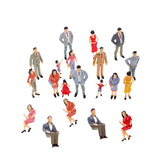 Maxbell 20pcs Painted Model Train Passenger People Figures Scale 1:25