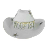 Maxbell White Cowgirl Hat Costume Cosplay Western Cowboy Hat for Hiking Events Party