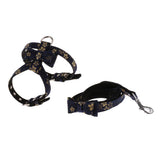 Maxbell Adjustable Pet Dog Chest Strap Harness with Hauling Rope Set Navy