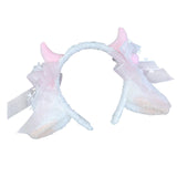 Maxbell Sheep Ears Headband Headdress Christmas Cosplay Kids Adult Headwear Hairband pink