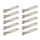 Max 10x Alligator Clips Prong Duckbill Teeth Comb Hairpin Bow DIY Platinum