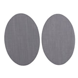 Max 1 Pair Oval Iron/Sew On Patches Elbow Knee Repair Sewing Applique Grey