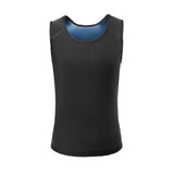 Maxbell Mens Sauna Sweat Vest Workout Shirt Slimming Burner Sweat Enhancing Vest 4XL 5XL PU Blue