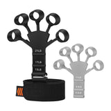 Maxbell Finger Exerciser Stretcher Adults Power Exercise Athlete Finger Strengthener 2Pcs Black Gray
