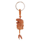 Max Chinese Solid Mahogany Carving Car/Bag/Purse Key Ring Pendant Keychain 9