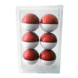 Maxbell 6pcs Golf Ball for Match Practice Play Golfer Gift Red White