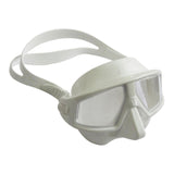 Maxbell Dive Goggles Free Diving Goggles with Nose Cover Snorkel Goggles Panoramic Eyewear white