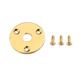 Max Metal Round Jack Plate Guitar Output Jack Plug Socket for Guitar Bass Golden