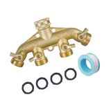 Maxbell Garden Hose Splitter 3/4" Thread Brass for House Cleaning Pets Showering