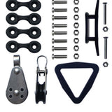 Maxbell Marine Boat Kayak Canoe Anchor Trolley Kit System Pulley Pad Eyes Screw nuts