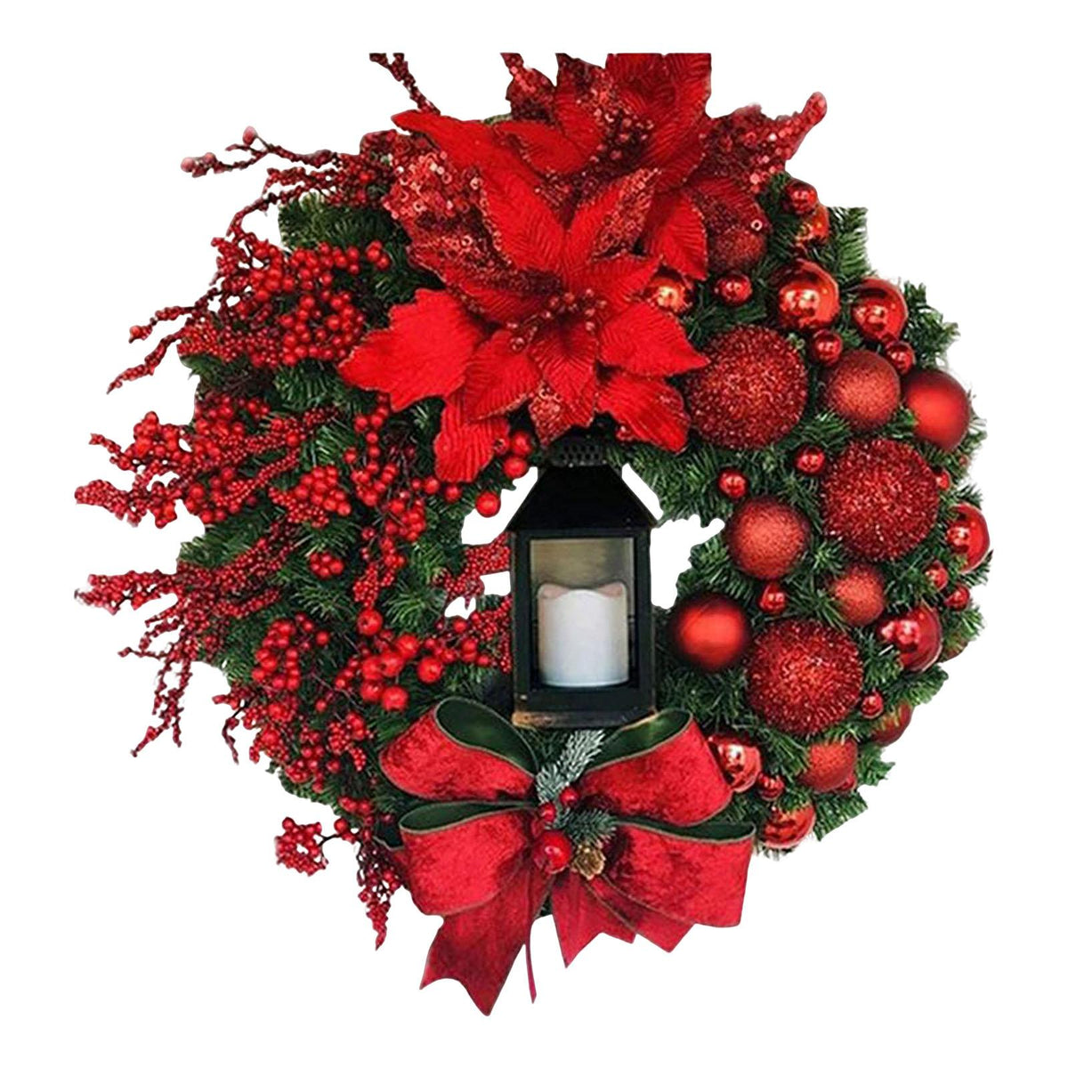 Maxbell wreath Hanging Garland with Light for door Party Window
