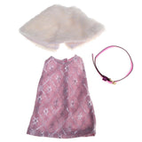 Maxbell Stylish Sleeveless Dress Shawl Suit Clothes for 18inch Doll