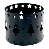 Max Maxb Christmas Iron Hollow  Candle Holders Xmas Candlestick Decoration Black Xmas Tree
