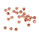 Maxbell 25pcs Fly Tying Slotted Tungsten Beads Heavy Deep Nymphs Head Beads 2.5mm