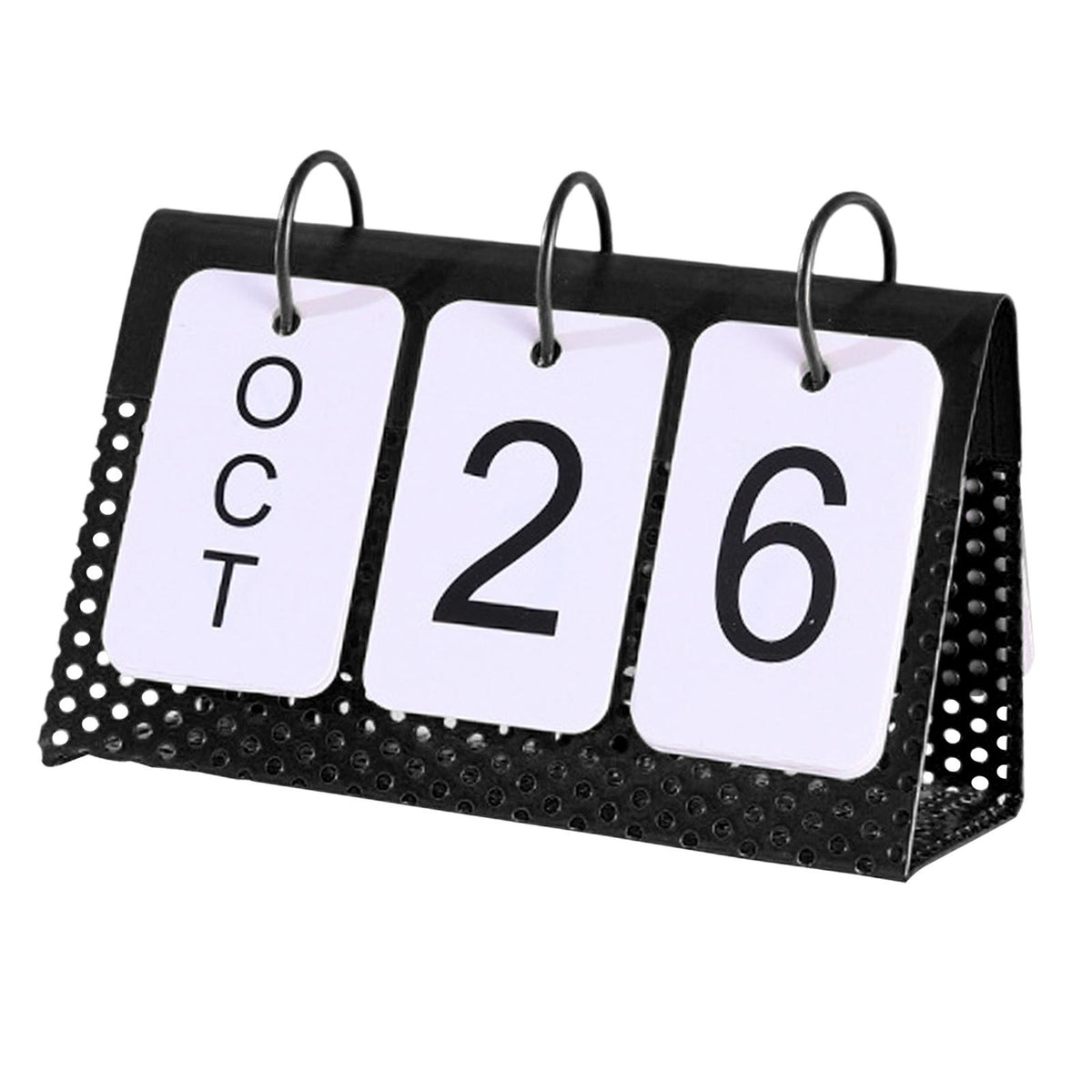 Maxbell Simple Flip Perpetual Calendar Home Table Free Standing Office Ornaments Black
