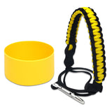 Maxbell Water Bottle Handle Protective Silicone Sleeve for Outdoor Activities Sports Yellow Small