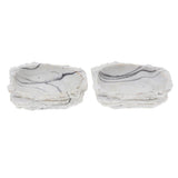 Maxbell 2xResin Rock Bowl Food Water Dish Feeder Plate for Terrarium Reptile Tank  2