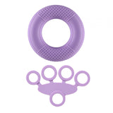 Maxbell Silicone Hand Grip Strengthener for Muscle Strengthening Musician Athletes 2 in 1 Light Violet
