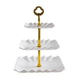 Maxbell Cupcake Stand 3 Tier Plastic Cookie tower for Birthday Wedding Parties White