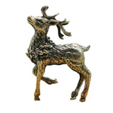 Maxbell Brass Reindeer Statue Sculpture Ornament for Living Room Desk Bookshelf 1pc Style B