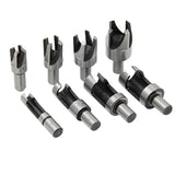 Max 8Pcs/set Carpentry Wood Plug Cutter Straight and Tapered Claw Type Drill Bit