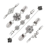 Maxbell 6x Fashion Sweater Shawl Clips Brooch Pins for Women Wearing Scarf Jackets