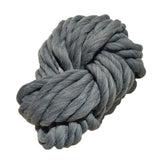 Maxbell Thick Knitted Wool Throw Blanket Chunky Sofa Blanket Kids Adults Deep Grey