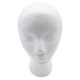 Maxbell Lightweight Foam Mannequin Head Model Hat Wig Glasses Display Stand White 01