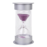 Maxbell Ten Minutes Hourglass Sandglass Sand Timer Home Decor Silver Lid Purple Sand