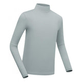 Maxbell Golf Men Ice Silk Shirt Golf Bottoming Shirts Sunscreen Tops for Golfing Gray L