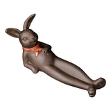 Maxbell Ceramic Bunny Statue Incense Holder for Home Decor Housewarming Gift