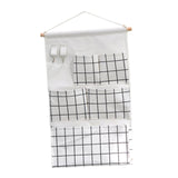 Maxbell Hanging Storage Organizer Bag with Hook Stocking Storage Pockets for Home White