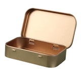 Maxbell Card Storage Box Iron Fittings Container Empty for Jewelry Gadget Champagne with Hinge