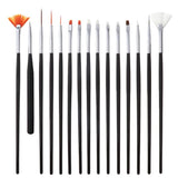 Maxbell 15Pcs Nail Art Decorations Brush Set Tools DIY Painting Pen Nail Tips