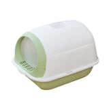 Maxbell Hooded Cat Litter Box Enclosed Potty Toilet Bedpan Container Pet Litter Tray Green