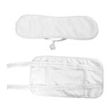 Maxbell Castor Oil Pack Compress Adjustable Flannel Anti Oil Leak for Waist and Neck White Button Strap