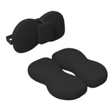 Maxbell Seat Cushion and Support Pillow Combo Soft Seat Hip Pad for Home Living Room Black