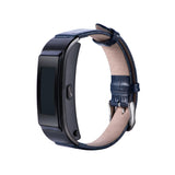 Maxbell Smart Sports Bluetooth PU Leather Watch Strap for Huawei B5 18mm Blue