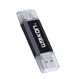 Maxbell 3 in 1 Portable 64GB USB3.0 Flash Drive Type-C&Micro USB Memory Stick Black