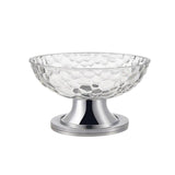 Maxbell Dessert Serving Bowl Tray Snacks Fruit Basket Bowl for Breads Snacks Home White Rotatable