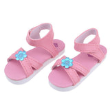 Max 1/3 BJD Ankle Strape Shoes Sandals For Night Lolita Dolls Pink Flower