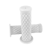 Maxbell 2 Pieces  Motorcycle Retro Handle Bar Handlebar Grips  White