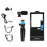 Maxbell 4 in 1 Video Rig Kit with LED 3 Colors Modes for iPhone Vlogging Broadcast