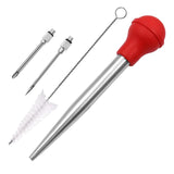 Maxbell Stainless Steel Turkey Seasoning Tool Manual Pump for Red