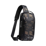 Maxbell Sling Bag for Men with Lock Backpack Handbag for Cycling Camping Travelling Camouflage