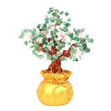 Max Mini Crystal Money Tree Bonsai Style Feng Shui Bring Wealth Luck Green