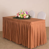 Max 47' Home Tablecloth Table Skirt Cover For Wedding Banquet Party Decor Kahki
